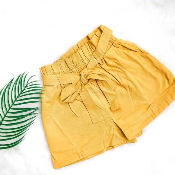 Jennifer's Chic Boutique Pants - ❗️LAST 2❗️Boho High Waist Yellow Retro Ruffle Shor